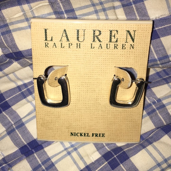 Ralph Lauren Earrings NWT Nickel Free Silver Tone - Picture 4 of 4